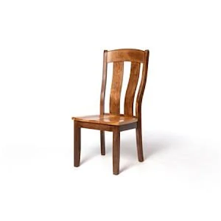 Dining Side Chair with Wide Slat Back